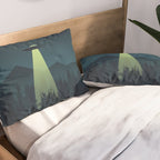 Forest UFO Pillow Sham Gallery Image 2