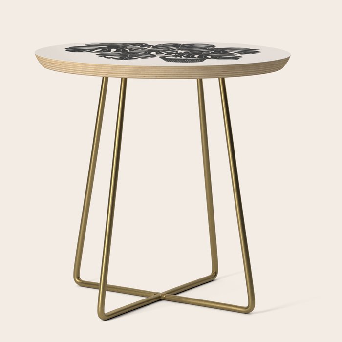 Black & White Plants / Monstera Deliciosa Side Table Gallery Image 1