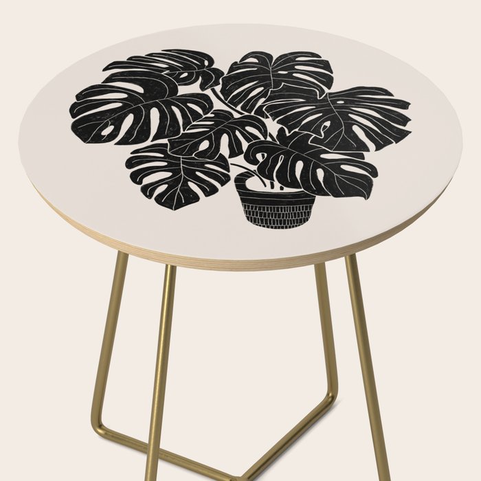 Black & White Plants / Monstera Deliciosa Side Table Gallery Image 2