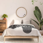 Black & White Plants / Monstera Deliciosa Comforter Gallery Image 3