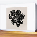 Black & White Plants / Monstera Deliciosa Wall Mural Gallery Image 2