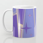 Mid Century Modern Atomic Purple Stained Glass and Stars Abstract Coffee Mug Gallery Image 3