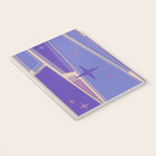 Mid Century Modern Atomic Purple Stained Glass and Stars Abstract Notebook Gallery Image 3