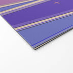 Mid Century Modern Atomic Purple Stained Glass and Stars Abstract Welcome Mat Gallery Image 2