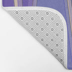 Mid Century Modern Atomic Purple Stained Glass and Stars Abstract Bath Mat Gallery Image 2