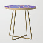 Mid Century Modern Atomic Purple Stained Glass and Stars Abstract Side Table Gallery Image 1