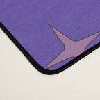 Mid Century Modern Atomic Purple Stained Glass and Stars Abstract Desk Mat Gallery Image 4