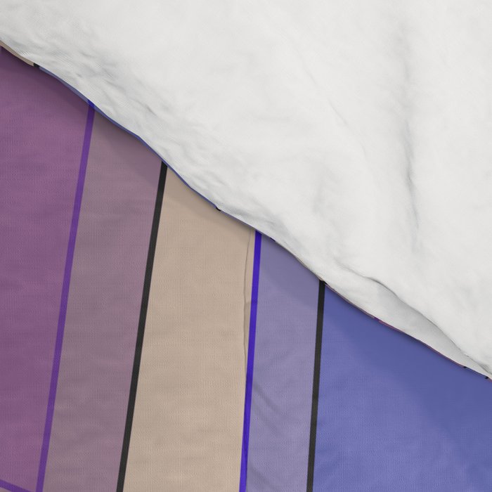 Mid Century Modern Atomic Purple Stained Glass and Stars Abstract Comforter Gallery Image 4