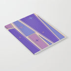 Mid Century Modern Atomic Purple Stained Glass and Stars Abstract Notebook Gallery Image 2