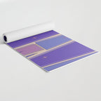 Mid Century Modern Atomic Purple Stained Glass and Stars Abstract Yoga Mat Gallery Image 2