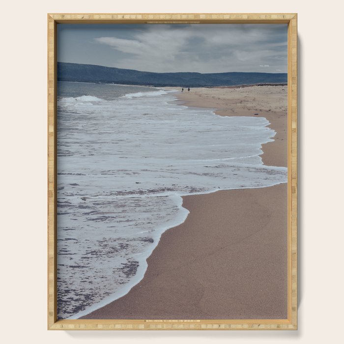 Excursion - ocean beach photograph Serving Tray Gallery Image 1