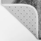 Kitten in the Beard of Old Man black and white photograph Bath Mat Gallery Image 2