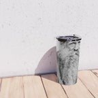 Kitten in the Beard of Old Man black and white photograph Travel Mug Gallery Image 4