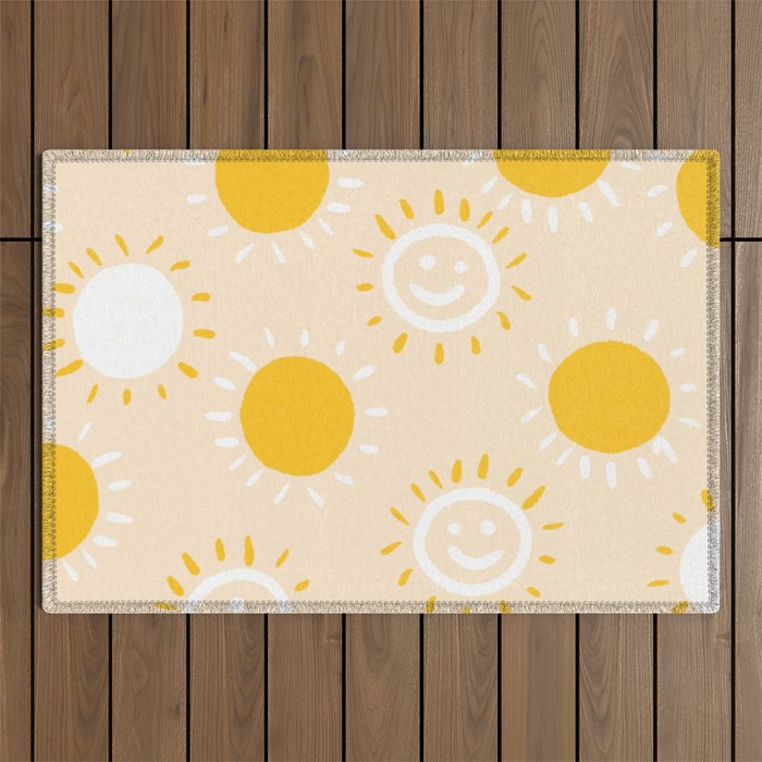 happy sunshine Outdoor Rug Gallery Image 1