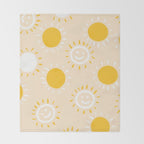happy sunshine Throw Blanket Gallery Image 2