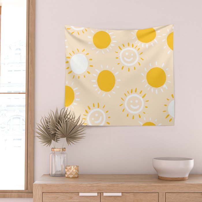 happy sunshine Wall Tapestry Gallery Image 2