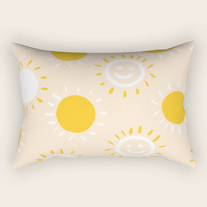 happy sunshine Rectangular Pillow Gallery Image 2