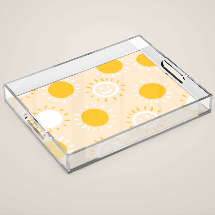 happy sunshine Acrylic Tray Gallery Image 1