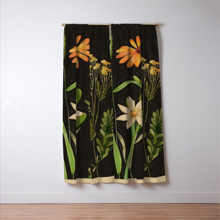 Garden Flowers 3 Window Curtain Gallery Image 3
