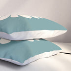 Retro Daisy Abstract XXII Teal Green Bold Floral Pillow Sham Gallery Image 3