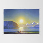 Resurrection Bay, Alaska, Midnight Sun Mountain landscape by Rockwell Kent Rug Gallery Image 2
