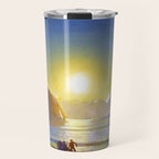 Resurrection Bay, Alaska, Midnight Sun Mountain landscape by Rockwell Kent Travel Mug Gallery Image 1