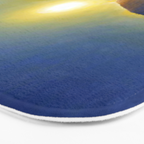 Resurrection Bay, Alaska, Midnight Sun Mountain landscape by Rockwell Kent Bath Mat Gallery Image 3