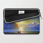 Resurrection Bay, Alaska, Midnight Sun Mountain landscape by Rockwell Kent Laptop Sleeve Gallery Image 2