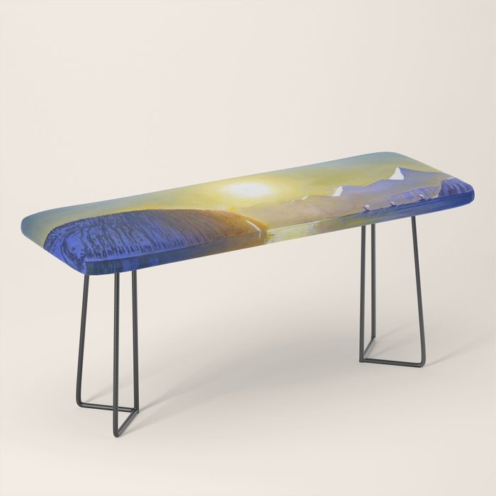 Resurrection Bay, Alaska, Midnight Sun Mountain landscape by Rockwell Kent Bench Gallery Image 1