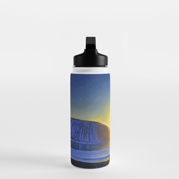 Resurrection Bay, Alaska, Midnight Sun Mountain landscape by Rockwell Kent Water Bottle Gallery Image 3