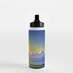 Resurrection Bay, Alaska, Midnight Sun Mountain landscape by Rockwell Kent Water Bottle Gallery Image 2