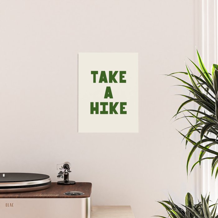Take a Hike in Green and Beige Poster Gallery Image 2