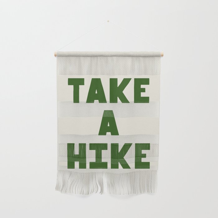 Take a Hike in Green and Beige Wall Hanging Gallery Image 1