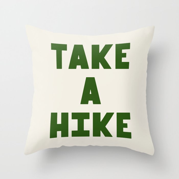 Take a Hike in Green and Beige Throw Pillow Gallery Image 6