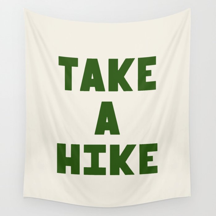 Take a Hike in Green and Beige Wall Tapestry Gallery Image 4