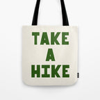 Take a Hike in Green and Beige Tote Bag Gallery Image 1