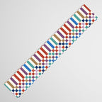 Colorful Geometric Checkered Stripes Pattern Table Runner Gallery Image 3