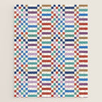 Colorful Geometric Checkered Stripes Pattern Jigsaw Puzzle Gallery Image 1