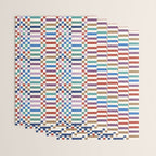 Colorful Geometric Checkered Stripes Pattern Wrapping Paper Gallery Image 3