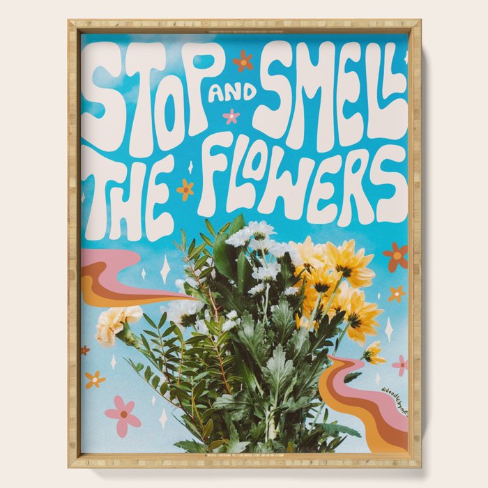 Stop and Smell the Flowers Serving Tray Gallery Image 1