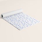 Elegant blush blue yellow watercolor floral pattern Yoga Mat Gallery Image 2