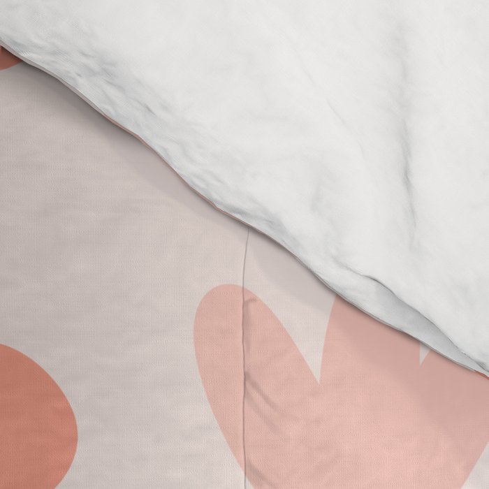 Scandi Floral Grid Retro Pattern in Pale Blush Pink Comforter Gallery Image 4