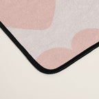 Scandi Floral Grid Retro Pattern in Pale Blush Pink Desk Mat Gallery Image 4
