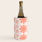 Scandi Floral Grid Retro Pattern in Pale Blush Pink Wine Chiller Gallery Image 3