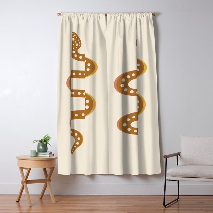 Minimal Snake - Desert Orange II Window Curtain Gallery Image 5