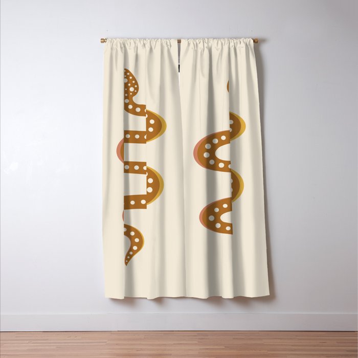 Minimal Snake - Desert Orange II Window Curtain Gallery Image 3