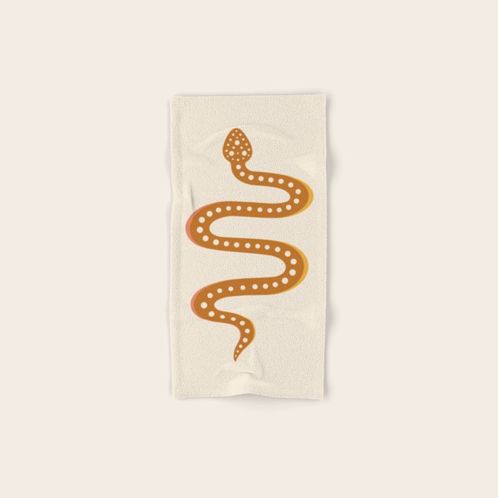 Minimal Snake - Desert Orange II Bath Towel Gallery Image 1
