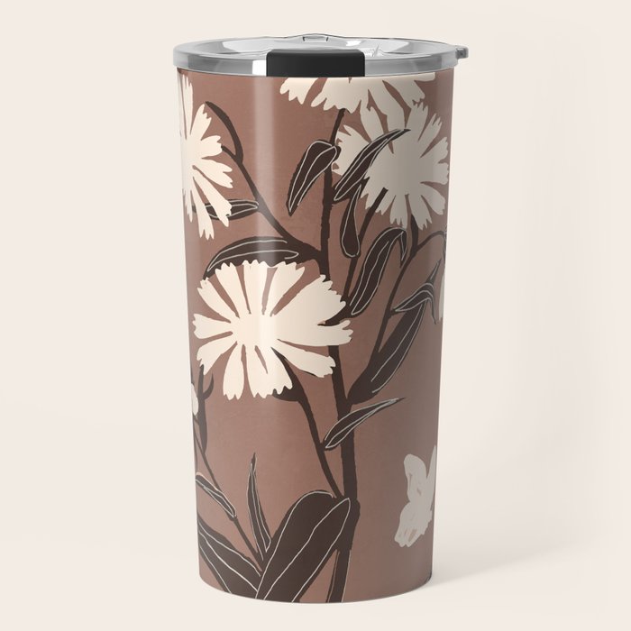 Abstract Flowers 16 Travel Mug Gallery Image 1