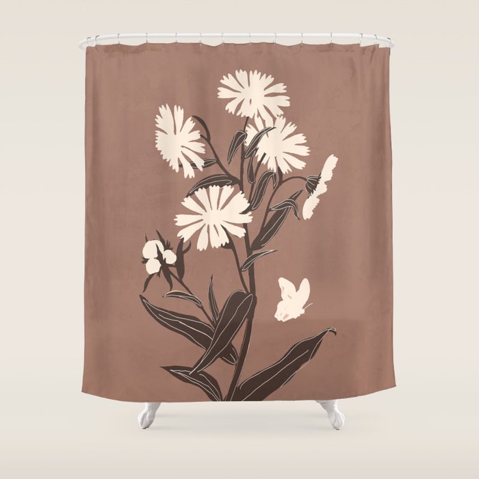 Abstract Flowers 16 Shower Curtain Gallery Image 1