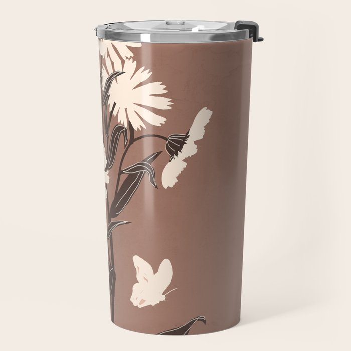 Abstract Flowers 16 Travel Mug Gallery Image 2